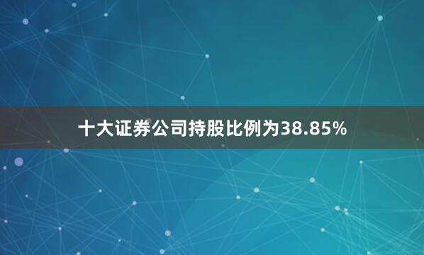十大证券公司持股比例为38.85%